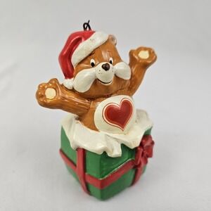 Vintage 1984 Care Bears "Tenderheart Bear" Ceramic Christmas Tree Ornament.
